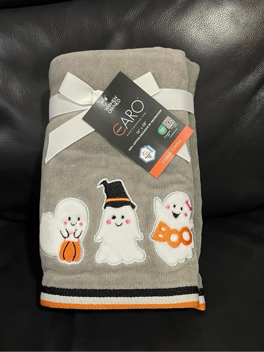 CARO HOME Halloween Ghosts Hand Towels, Set of 2